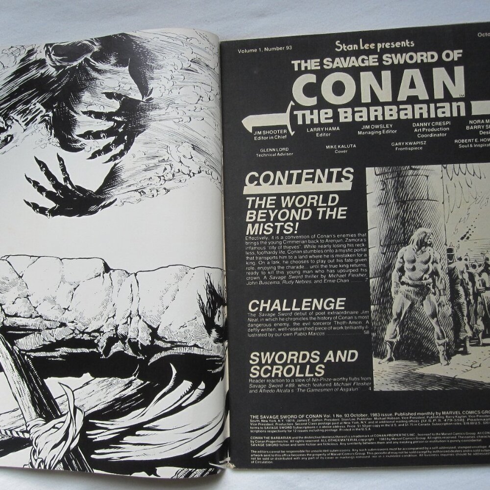 1983 The Savage Sword of Conan #93 - Marvel Comics Magazine - Picture 7 of 7